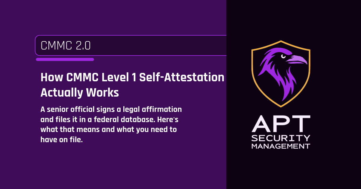 How CMMC Level 1 Self-Attestation Actually Works